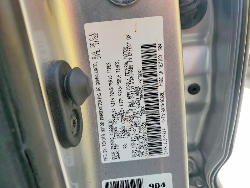 Продажа на аукционе авто 2023 Toyota Tacoma, vin: 3TYAX5GN8PT072235, номер лота: 53773426