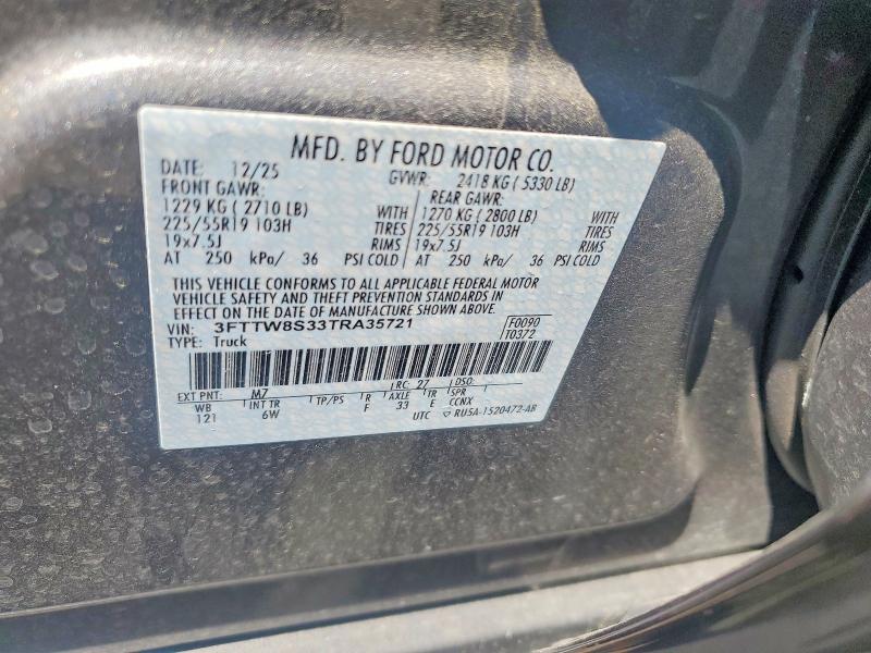 Продажа на аукционе авто 2026 Ford Maverick, vin: 3FTTW8S33TRA35721, номер лота: 53749566