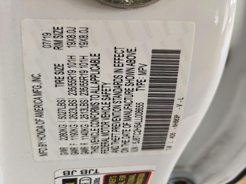 Aukcja sprzedaży 2020 Acura Rdx, vin: 5J8TC2H54LL008655, numer aukcji: 55396476