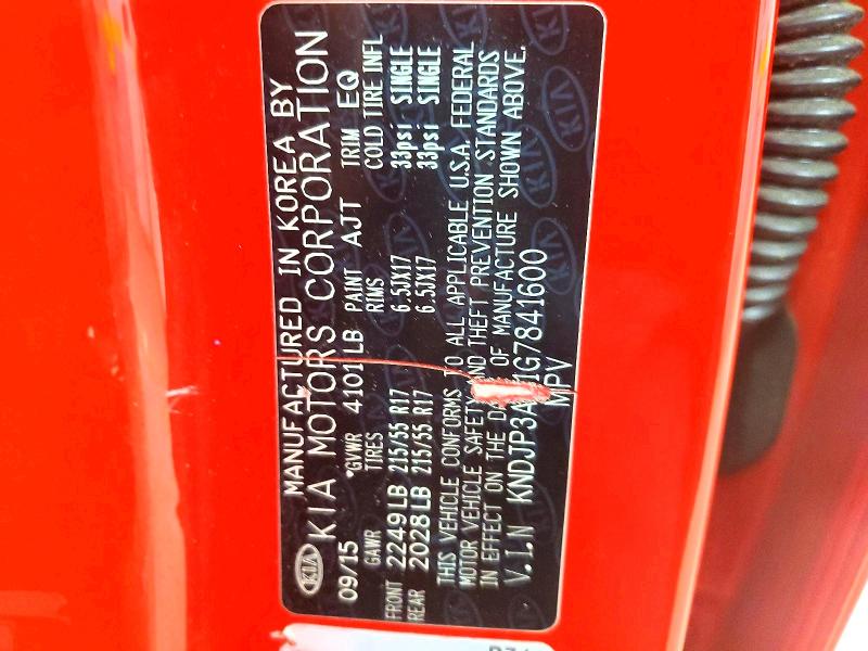 Aukcja sprzedaży 2016 Kia Soul, vin: KNDJP3A51G7841600, numer aukcji: 53050356