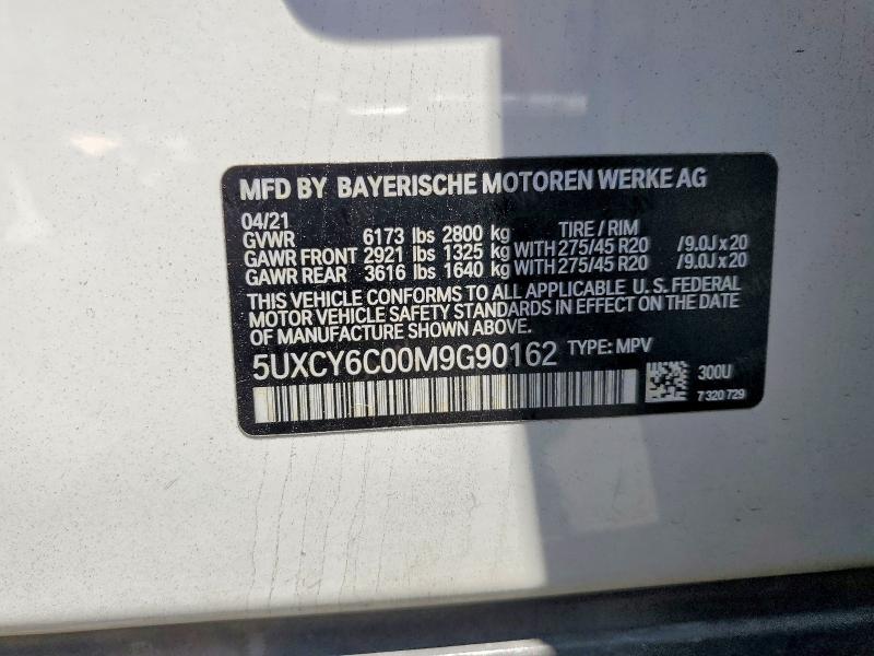 Aukcja sprzedaży 2021 Bmw X6, vin: 5UXCY6C00M9G90162, numer aukcji: 53207266