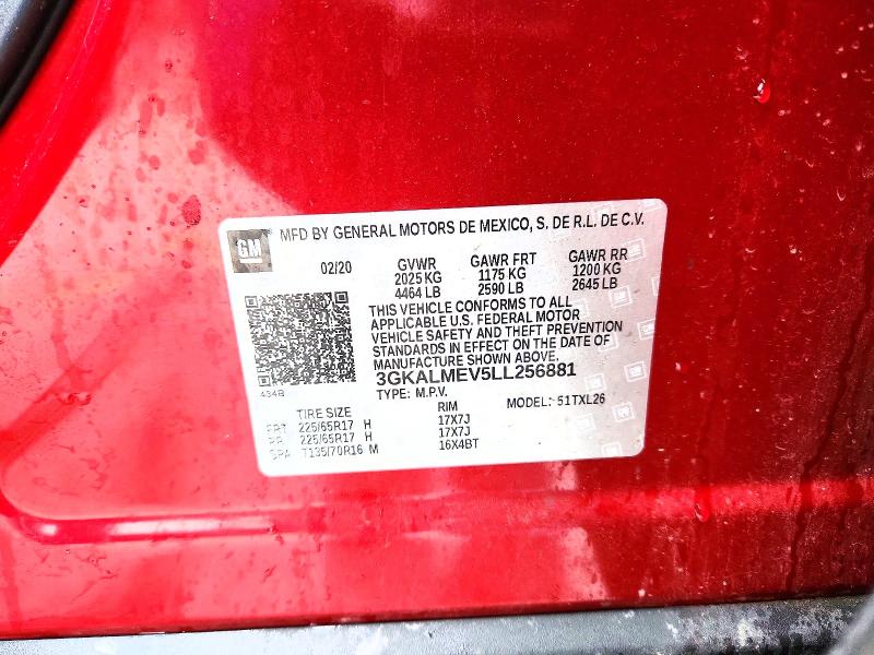 Продаж на аукціоні авто 2020 Gmc Terrain, vin: 3GKALMEV5LL256881, номер лоту: 53659976