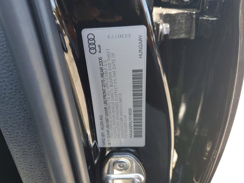Aukcja sprzedaży 2018 Audi A3, vin: WAUAUGFFXJ1014526, numer aukcji: 52424696