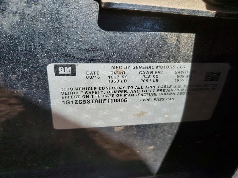 2017 Chevrolet Malibu მანქანა იყიდება აუქციონზე, vin: 1G1ZC5ST8HF100366, აუქციონის ნომერი: 54653296