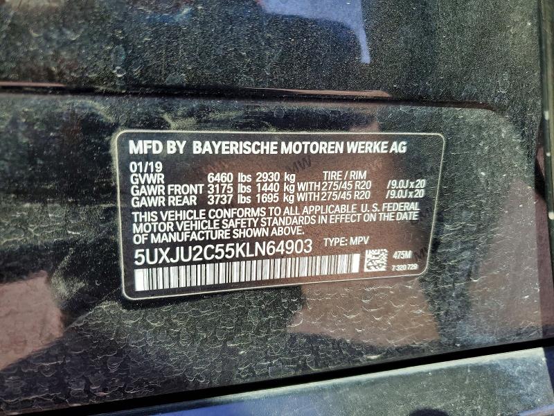 Aukcja sprzedaży 2019 Bmw X5, vin: 5UXJU2C55KLN64903, numer aukcji: 54172076