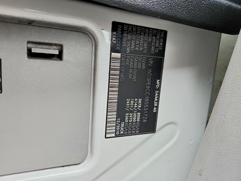 Aukcja sprzedaży 2011 Mercedes-benz Sprinter, vin: WD3PE8CC1B5531728, numer aukcji: 52454896