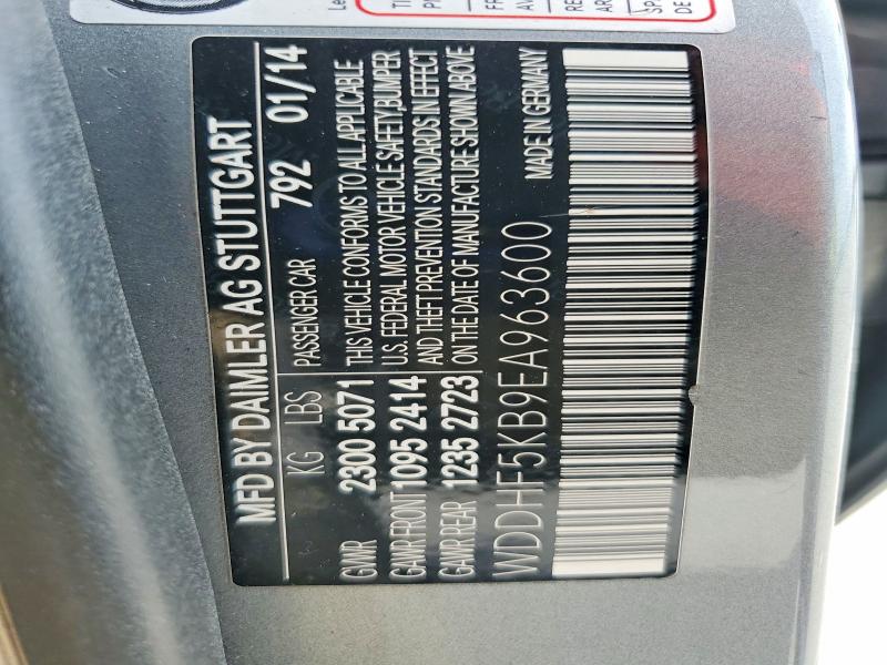 52597836 :رقم المزاد ، WDDHF5KB9EA963600 vin ، 2014 Mercedes-benz E مزاد بيع