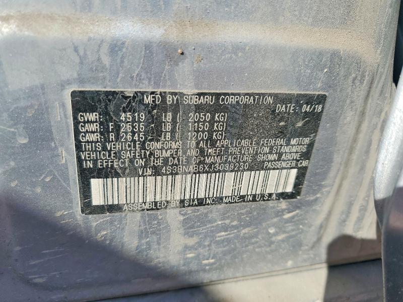 Aukcja sprzedaży 2018 Subaru Legacy, vin: 4S3BNAB6XJ3039230, numer aukcji: 55204396