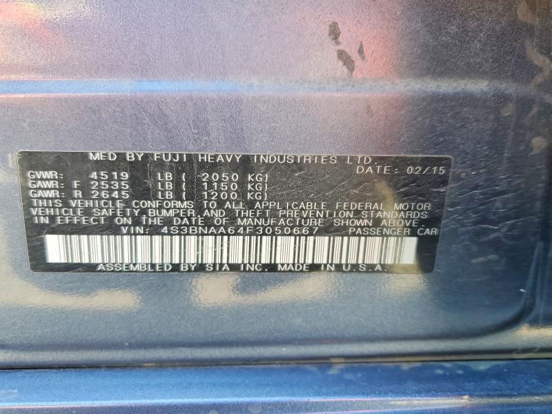 Продаж на аукціоні авто 2015 Subaru Legacy, vin: 4S3BNAA64F3050667, номер лоту: 52226996