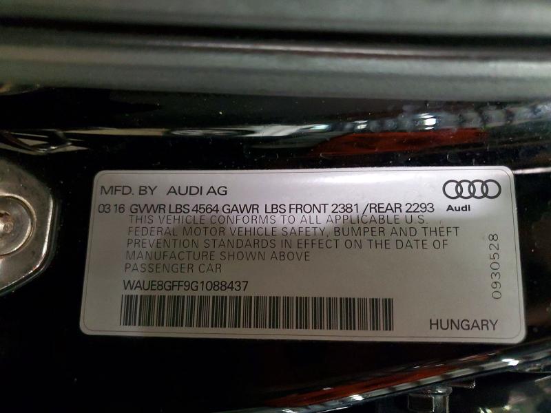 Aukcja sprzedaży 2016 Audi A3, vin: WAUE8GFF9G1088437, numer aukcji: 50758576