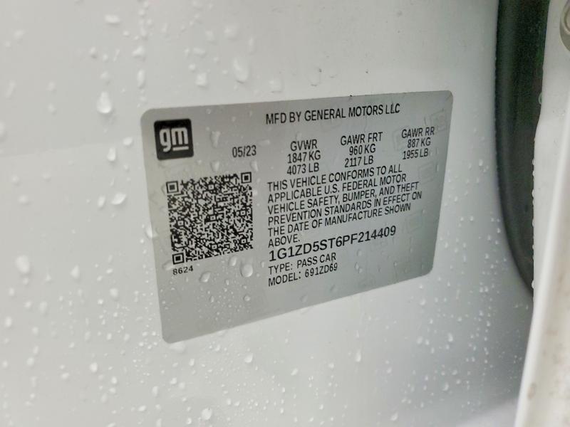 Aukcja sprzedaży 2023 Chevrolet Malibu, vin: 1G1ZD5ST6PF214409, numer aukcji: 53851396