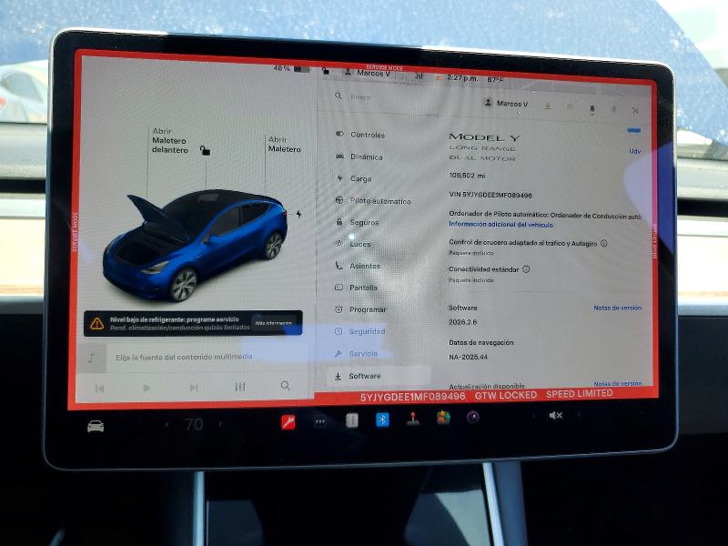 Aukcja sprzedaży 2021 Tesla Model Y, vin: 5YJYGDEE1MF089496, numer aukcji: 53643846