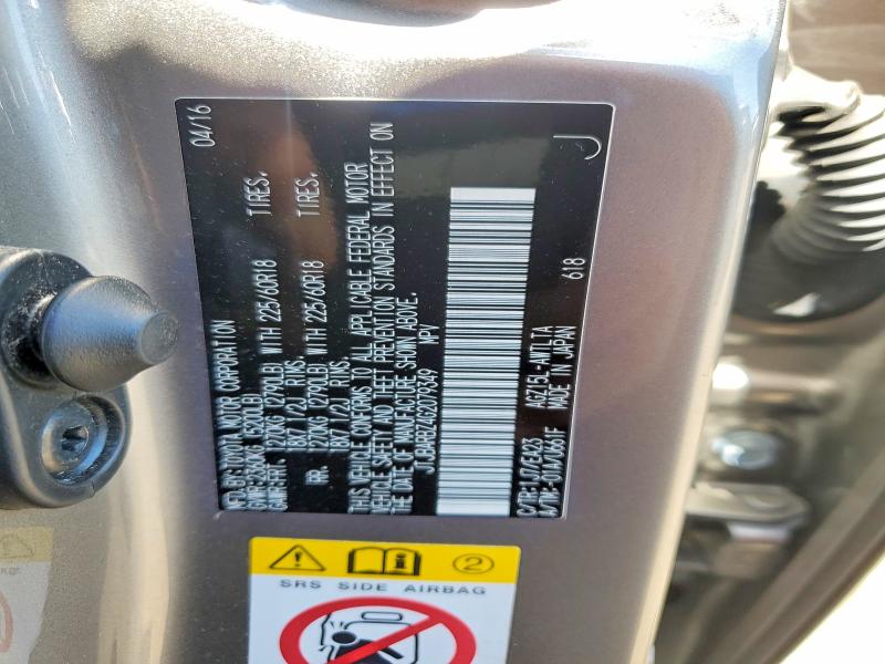 53438906 :رقم المزاد ، JTJBARBZ4G2079349 vin ، 2016 Lexus Nx 200t مزاد بيع