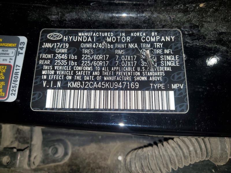 Aukcja sprzedaży 2019 Hyundai Tucson, vin: KM8J2CA45KU947169, numer aukcji: 55801546