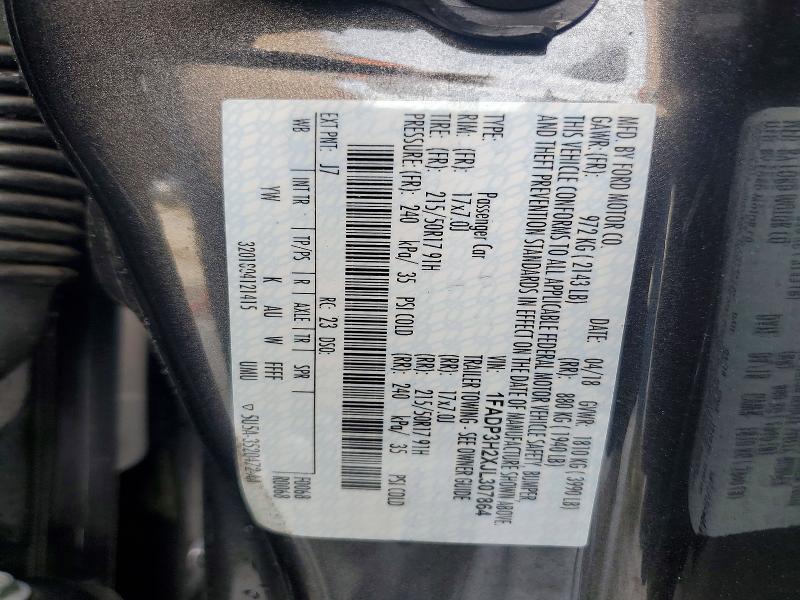 Aukcja sprzedaży 2018 Ford Focus, vin: 1FADP3H2XJL307864, numer aukcji: 53086996