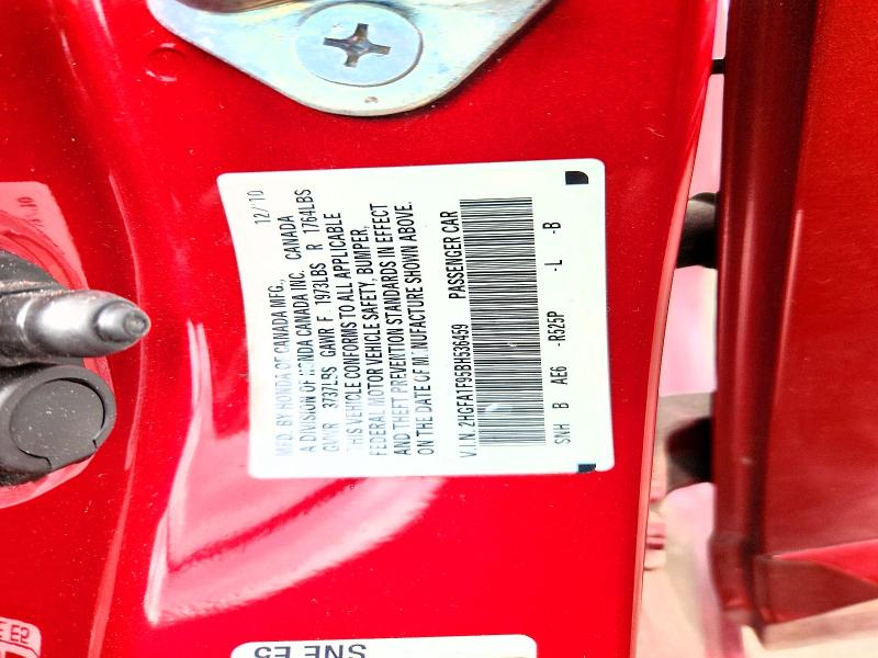 Продажа на аукционе авто 2011 Honda Civic, vin: 2HGFA1F95BH536459, номер лота: 54549386