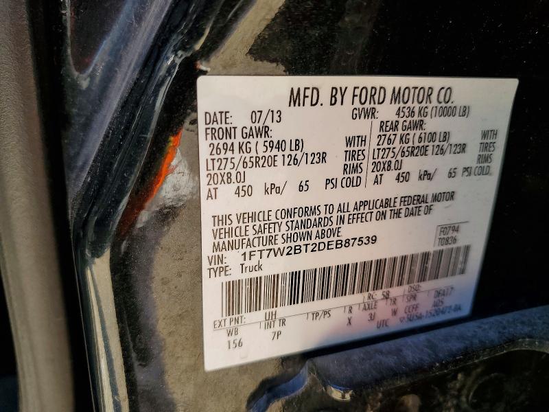 Продажа на аукционе авто 2013 Ford F250, vin: 1FT7W2BT2DEB87539, номер лота: 55322126