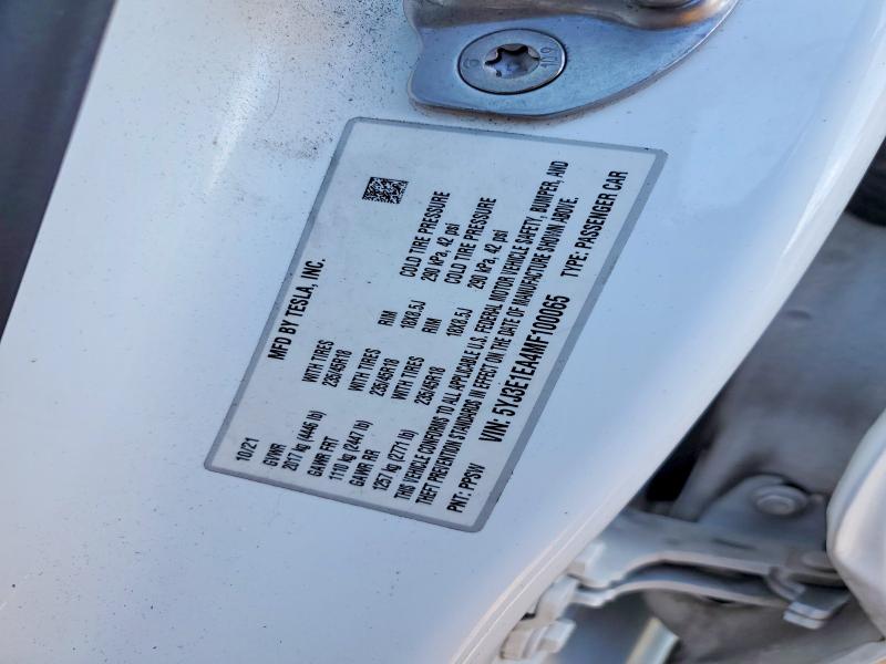Aukcja sprzedaży 2021 Tesla Model 3, vin: 5YJ3E1EA4MF100065, numer aukcji: 53656596