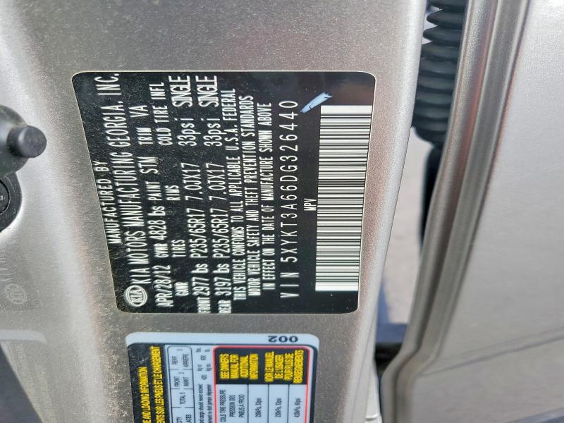 Продаж на аукціоні авто 2013 Kia Sorento, vin: 5XYKT3A66DG326440, номер лоту: 53718706