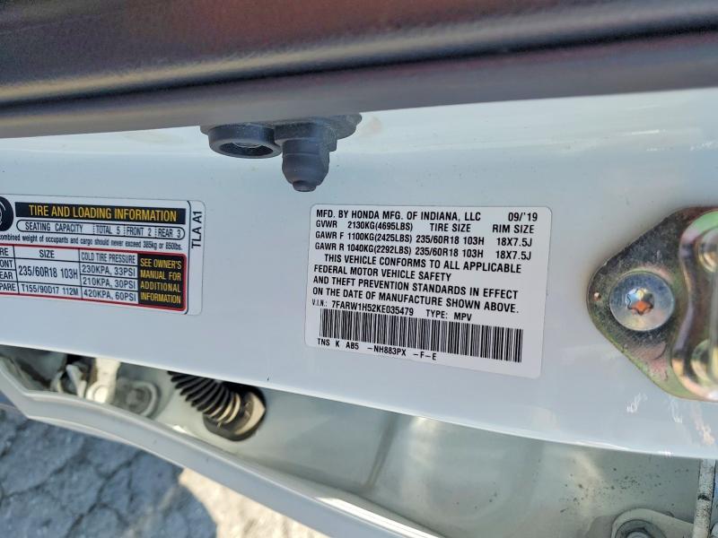 Aukcja sprzedaży 2019 Honda Cr-v, vin: 7FARW1H52KE035479, numer aukcji: 52626966