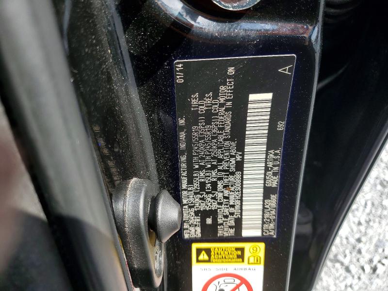 55242266 :رقم المزاد ، 5TDYKRFH2ES008989 vin ، 2014 Toyota Highlander مزاد بيع