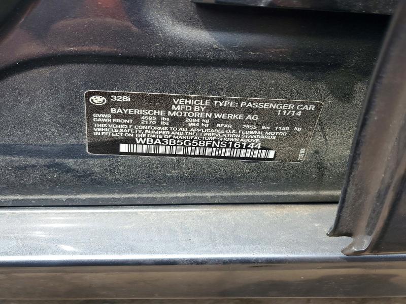 54979616 :رقم المزاد ، WBA3B5G58FNS16144 vin ، 2015 Bmw 328 مزاد بيع