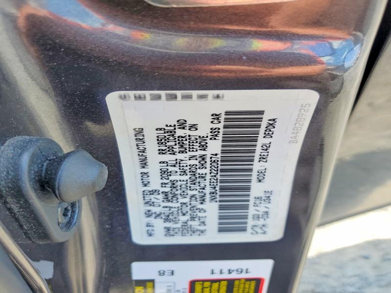 Aukcja sprzedaży 2010 Toyota Corolla, vin: 1NXBU4EE2AZ220674, numer aukcji: 54548046
