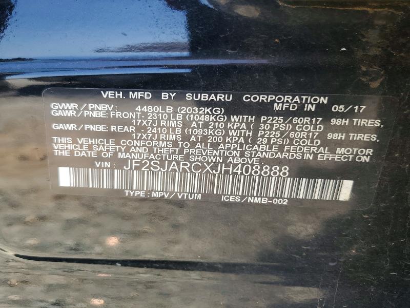 Aukcja sprzedaży 2018 Subaru Forester, vin: JF2SJARCXJH408888, numer aukcji: 54724086