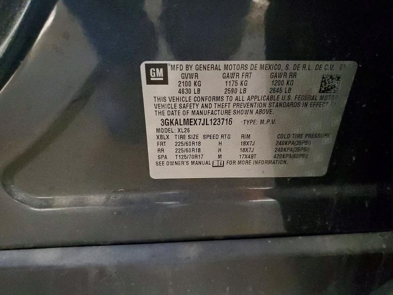 55127946 :رقم المزاد ، 3GKALMEX7JL123716 vin ، 2018 Gmc Terrain مزاد بيع