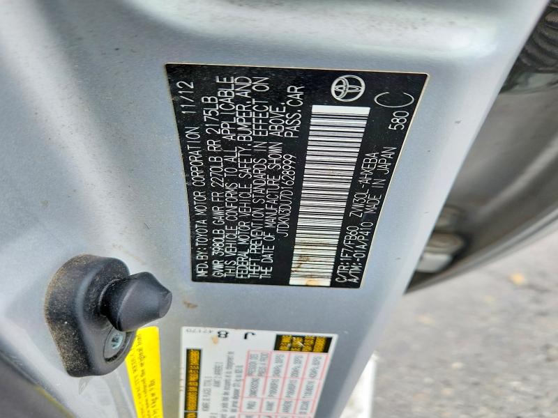 52916686 :رقم المزاد ، JTDKN3DU7D1628999 vin ، 2013 Toyota Prius مزاد بيع