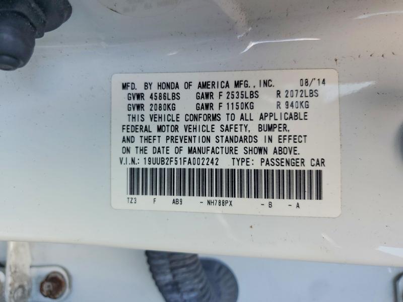 Aukcja sprzedaży 2015 Acura Tlx, vin: 19UUB2F51FA002242, numer aukcji: 55254896