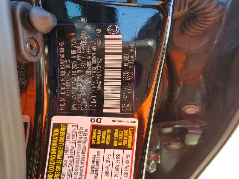 2022 Lexus Es 350 მანქანა იყიდება აუქციონზე, vin: 58AGZ1B17NU137182, აუქციონის ნომერი: 52186446