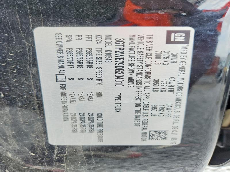 52504736 :رقم المزاد ، 3GTP2WE79DG204010 vin ، 2013 Gmc Sierra مزاد بيع