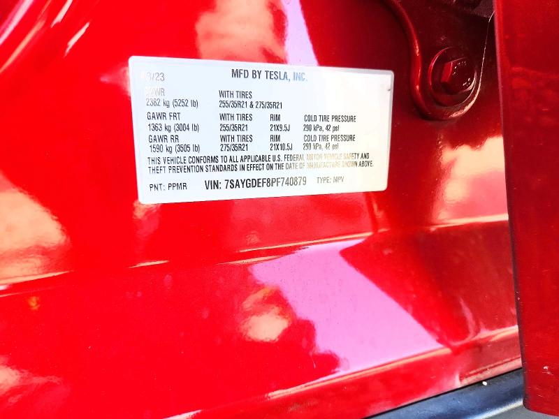 54176456 :رقم المزاد ، 7SAYGDEF8PF740879 vin ، 2023 Tesla Model Y مزاد بيع