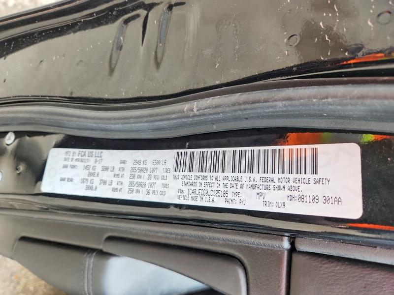 2018 Jeep Grand Cherokee მანქანა იყიდება აუქციონზე, vin: 1C4RJECG0JC125185, აუქციონის ნომერი: 53312036