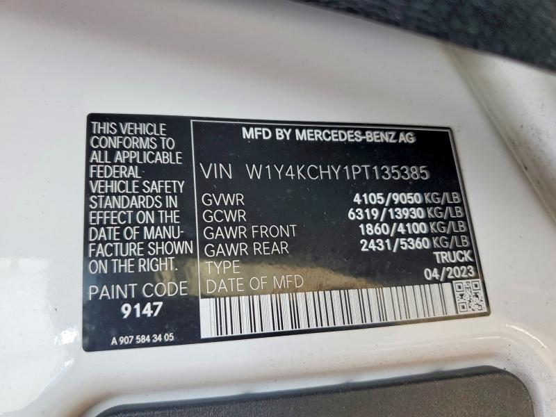 Aukcja sprzedaży 2023 Mercedes-benz Sprinter, vin: W1Y4KCHY1PT135385, numer aukcji: 51373926
