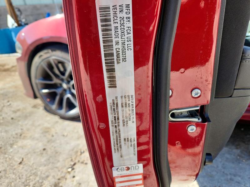 53556416 :رقم المزاد ، 2C3CDXGJ7MH503782 vin ، 2021 Dodge Charger مزاد بيع