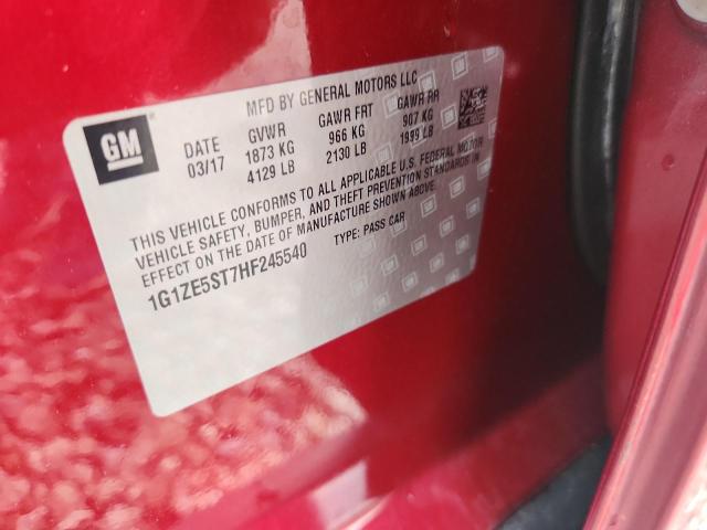 Aukcja sprzedaży 2017 Chevrolet Malibu, vin: 1G1ZE5ST7HF245540, numer aukcji: 53874916