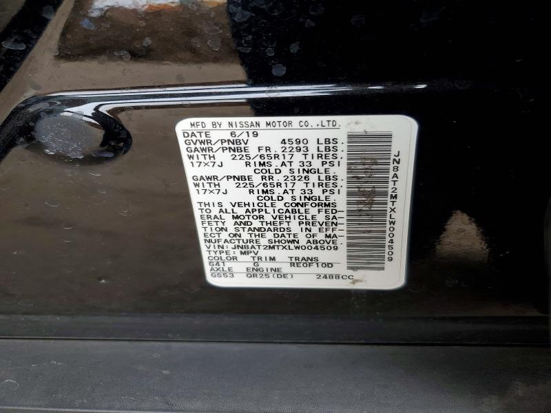 Продажа на аукционе авто 2020 Nissan Rogue, vin: JN8AT2MTXLW004509, номер лота: 52385576