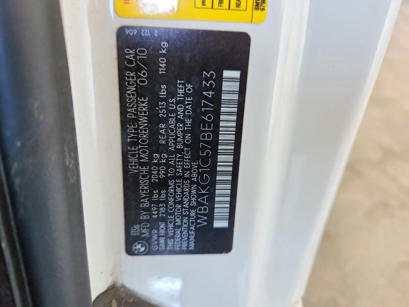 Продажа на аукционе авто 2011 Bmw 335, vin: WBAKG1C57BE617433, номер лота: 54133076