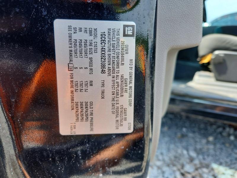 Продажа на аукционе авто 2008 Chevrolet Silverado, vin: 1GCEC14XX8Z308648, номер лота: 54298986