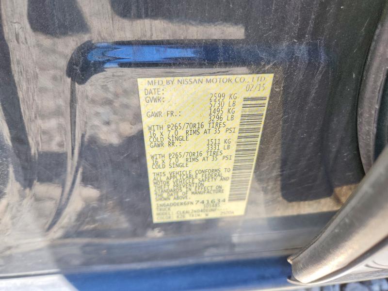 Aukcja sprzedaży 2015 Nissan Frontier, vin: 1N6AD0ER6FN741634, numer aukcji: 52735206