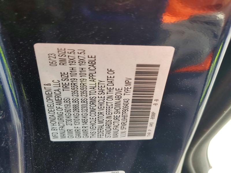 Aukcja sprzedaży 2023 Honda Odyssey, vin: 5FNRL6H87PB064043, numer aukcji: 54700176