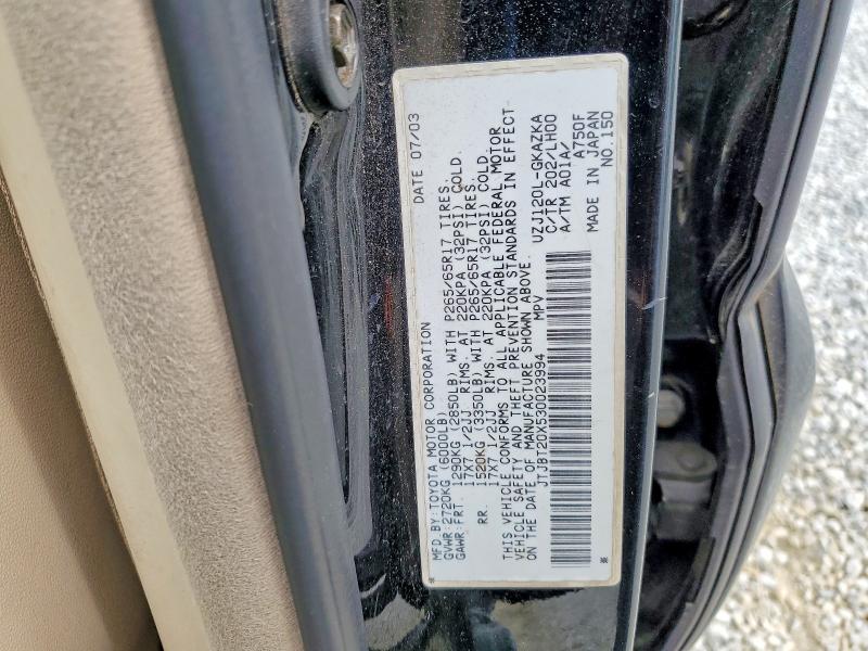 Продаж на аукціоні авто 2003 Lexus Gx, vin: JTJBT20X530023994, номер лоту: 51972396