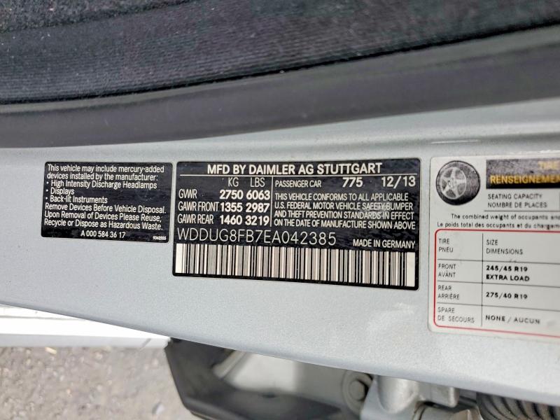 Продажа на аукционе авто 2014 Mercedes-benz S, vin: WDDUG8FB7EA042385, номер лота: 52221436
