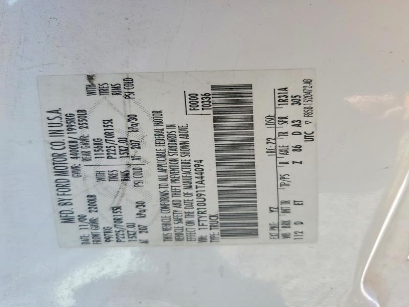 Продаж на аукціоні авто 2001 Ford Ranger, vin: 1FTYR10U91TA44094, номер лоту: 54140966
