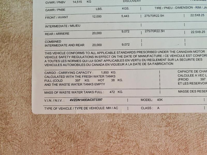Продажа на аукционе авто 2010 Fleetwood Rv Recreational Vehicle (rv), vin: 4VZDN1A93AC073397, номер лота: 52316086