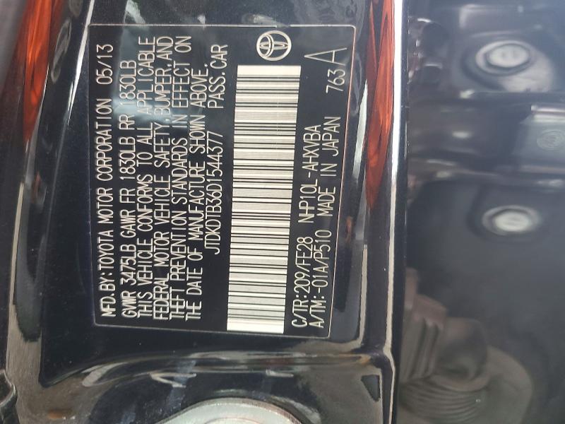 52241036 :رقم المزاد ، JTDKDTB36D1544377 vin ، 2013 Toyota Prius C مزاد بيع