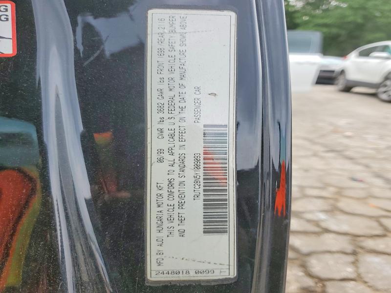 2000 Audi Tt მანქანა იყიდება აუქციონზე, vin: TRUTC28N5Y1009093, აუქციონის ნომერი: 54775406