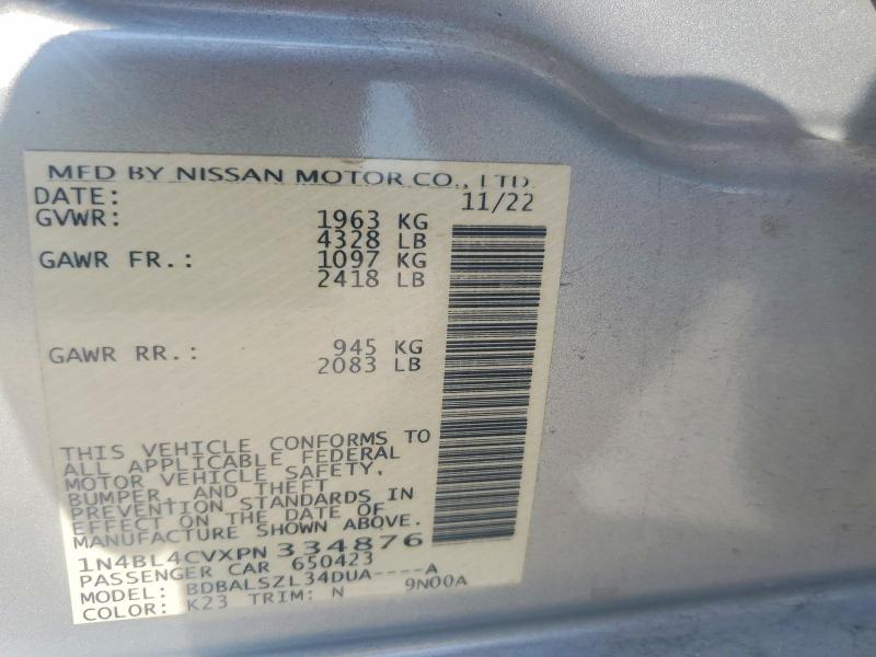 55062016 :رقم المزاد ، 1N4BL4CVXPN334876 vin ، 2023 Nissan Altima مزاد بيع